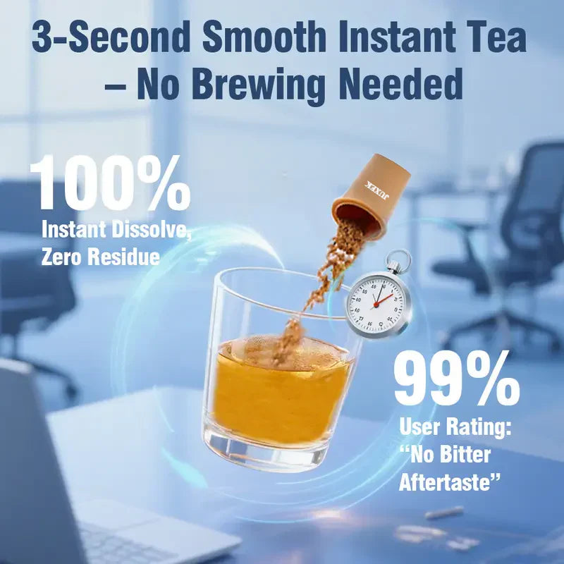 Juxek Men's Focus Energy Tea - Freeze-Dried Pure Ginseng Tea for Immune Support & Mental Stamina