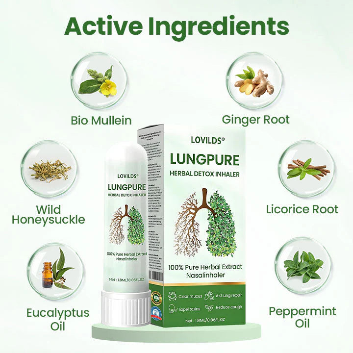 🔥LAST DAY 49%OFF🍃LOVILDS® LungPure Herbal Detox Inhaler