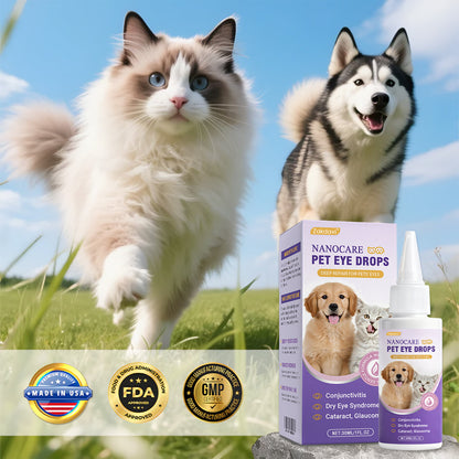 👩‍⚕️ Zakdavi™ NanoCare Pet Eye Drops ☑️ FDA Approved | Relieves Conjunctivitis, Dry Eyes, Cataracts, and Keratitis🐶