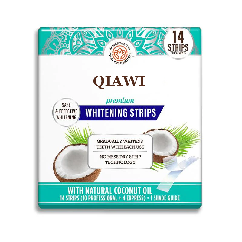 QIAWI ™  Whitening Strips – Gentle on Enamel, Non-Slip Strips for Sensitive Teeth (7 Packets)