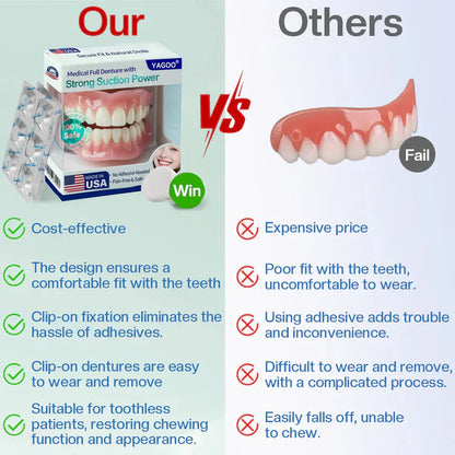 YAGOO® Medical Full Denture with Strong Suction ✅ Made and Shipped from the USA🍀