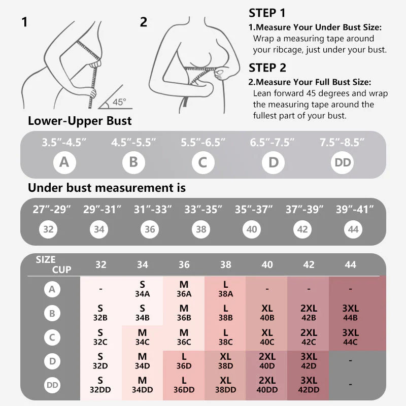 DarkFairy Wireless Womens Comfortable Wireless Bras Push Up Bralettes Seamless Tshirts Bras Deep V Everyday Bras