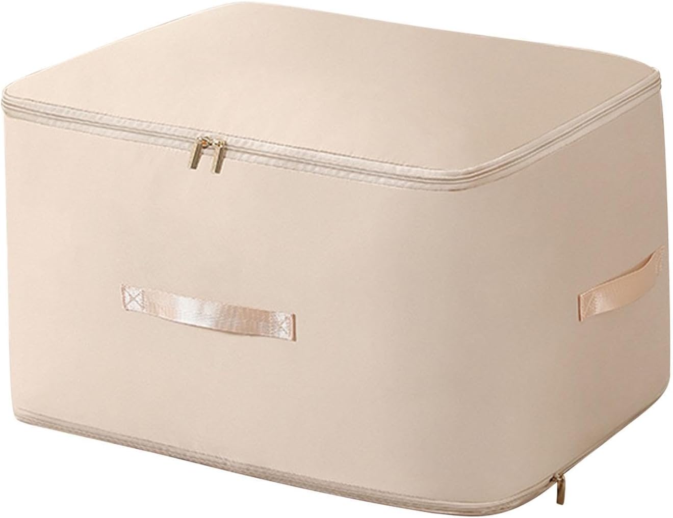 Large Capacity Fabric Storage Box | Foldable Organizer with Zipper Closure | Dustproof and Moisture-Resistant Storage Bin