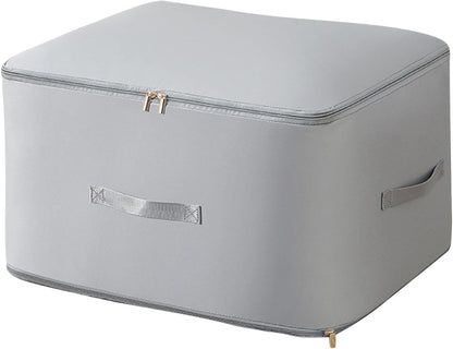 Extra-Large Fabric Storage Box – Foldable Clothes Organizer Bag with Handles, Dustproof & Moisture-Proof Quilt Storage Container