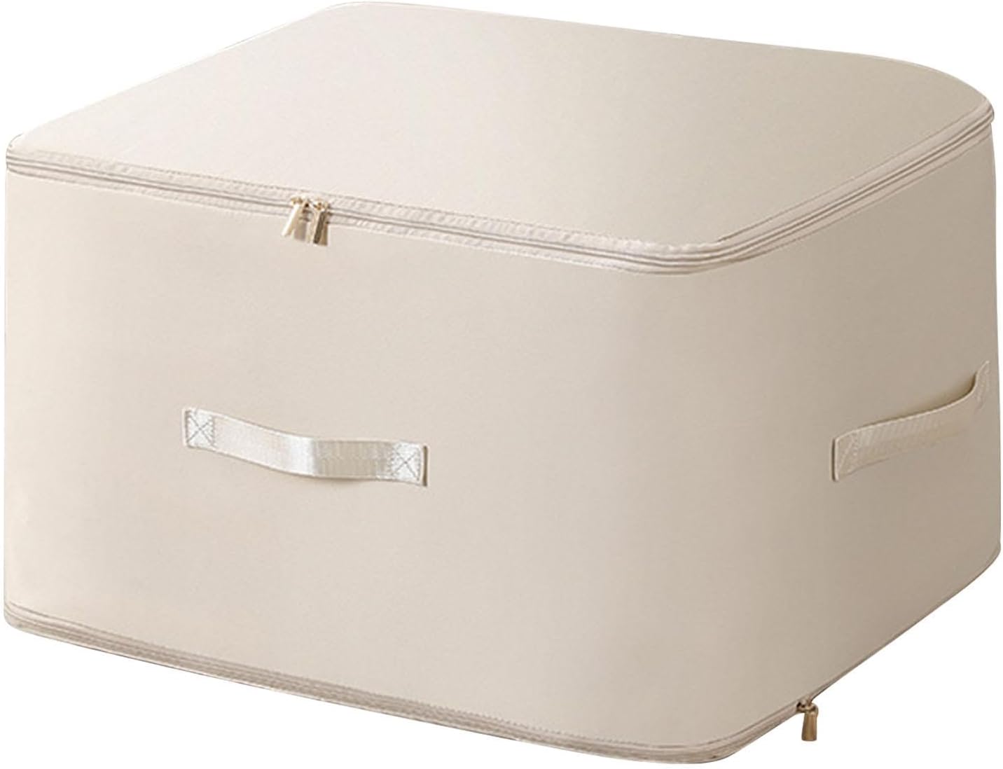 Large Capacity Fabric Storage Box – Foldable Clothes & Quilt Organizer with Handles and Zipper