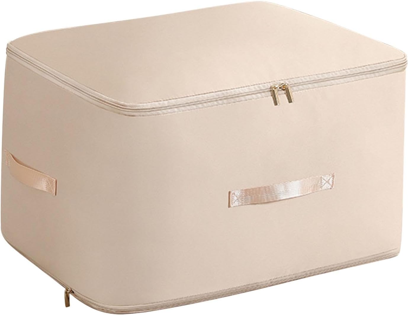 Large Capacity Fabric Storage Box | Foldable Organizer with Zipper Closure | Dustproof and Moisture-Resistant Storage Bin