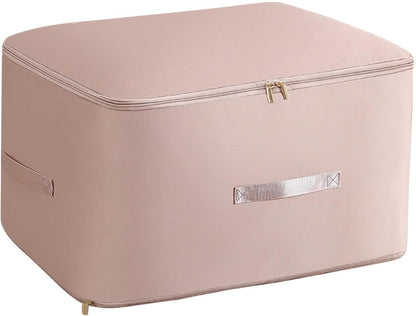 Large Capacity Storage Box – Foldable Fabric Organizer with Zipper Closure, Dustproof & Moisture-Proof Clothes and Quilt Storage Bag