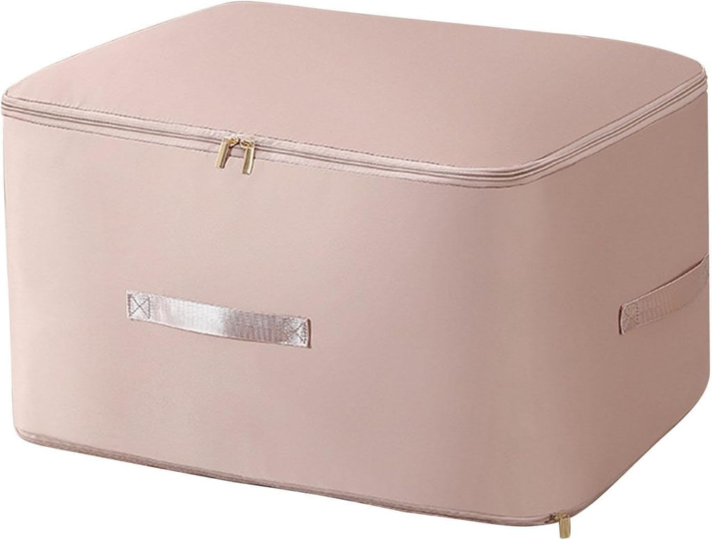 Large Capacity Storage Box – Foldable Fabric Organizer with Zipper Closure, Dustproof & Moisture-Proof Clothes and Quilt Storage Bag