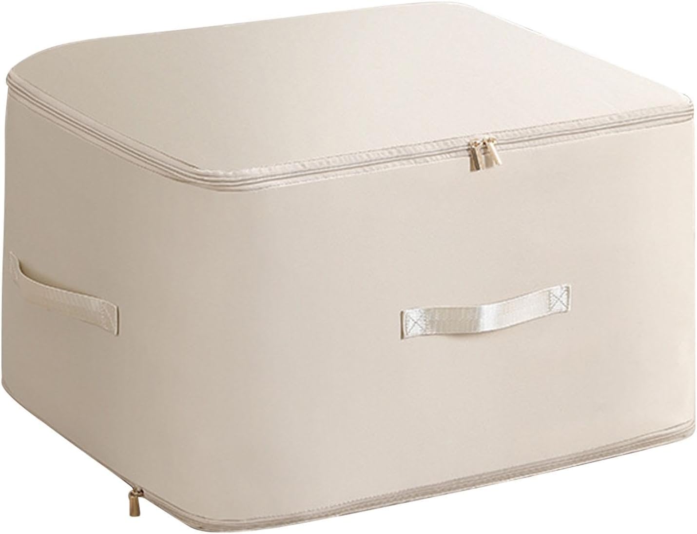 Large Capacity Fabric Storage Box – Foldable Clothes & Quilt Organizer with Handles and Zipper