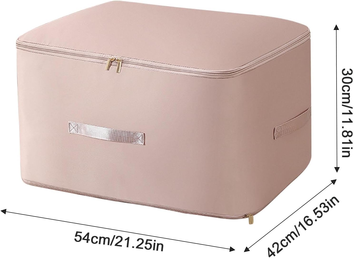 Large Capacity Storage Box – Foldable Fabric Organizer with Zipper Closure, Dustproof & Moisture-Proof Clothes and Quilt Storage Bag