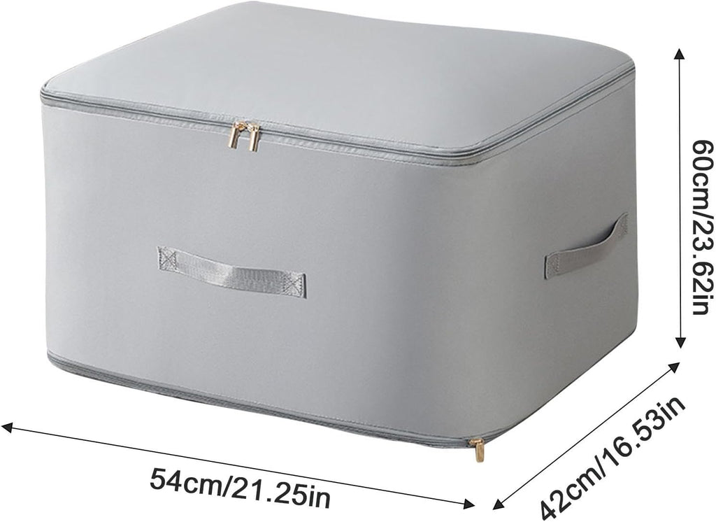 Extra-Large Fabric Storage Box – Foldable Clothes Organizer Bag with Handles, Dustproof & Moisture-Proof Quilt Storage Container