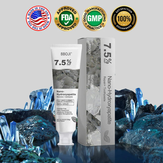 🔥Limited Time Deal!70% OFF🎁 BBOJI™ Fluoride-Free Hydroxyapatite Toothpaste – Gentle Whitening & Enamel Strength for Sensitive Teeth