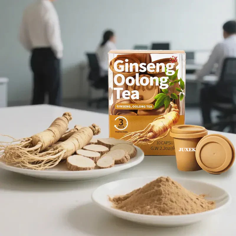 Juxek Men's Focus Energy Tea - Freeze-Dried Pure Ginseng Tea for Immune Support & Mental Stamina