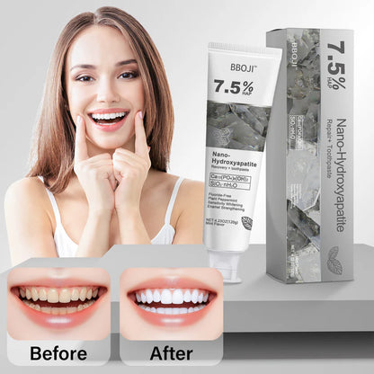 🔥Limited Time Deal!70% OFF🎁 BBOJI™ Fluoride-Free Hydroxyapatite Toothpaste – Gentle Whitening & Enamel Strength for Sensitive Teeth