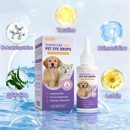 👩‍⚕️ Zakdavi™ NanoCare Pet Eye Drops ☑️ FDA Approved | Relieves Conjunctivitis, Dry Eyes, Cataracts, and Keratitis🐶