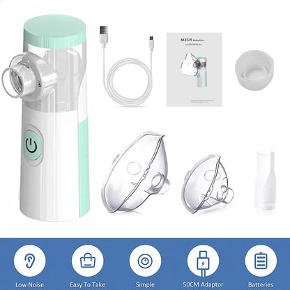 Outdoor Nebulizer Silent Mesh Portable Mini First Aid Kit Handheld Asthma Inhaler Atomizer Kids Adult Saving Emergency Machine