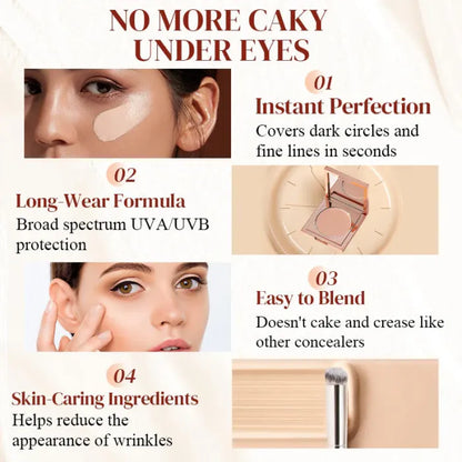 ⏰ Final 3 Hours! 60% OFF 🎀 CC Undereye Corrector + Free Brush | Bright, Crease-Free Dark Circle Defense 🎀（up sell22）