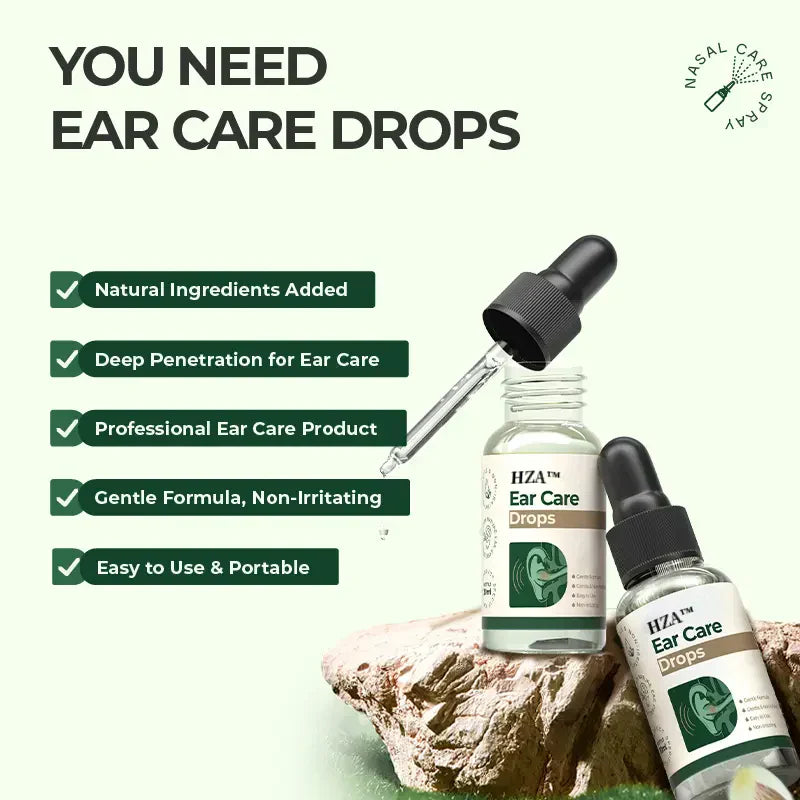 HZA ™ Ear Care Drops – Plant-Based Formula | FDA-Registered